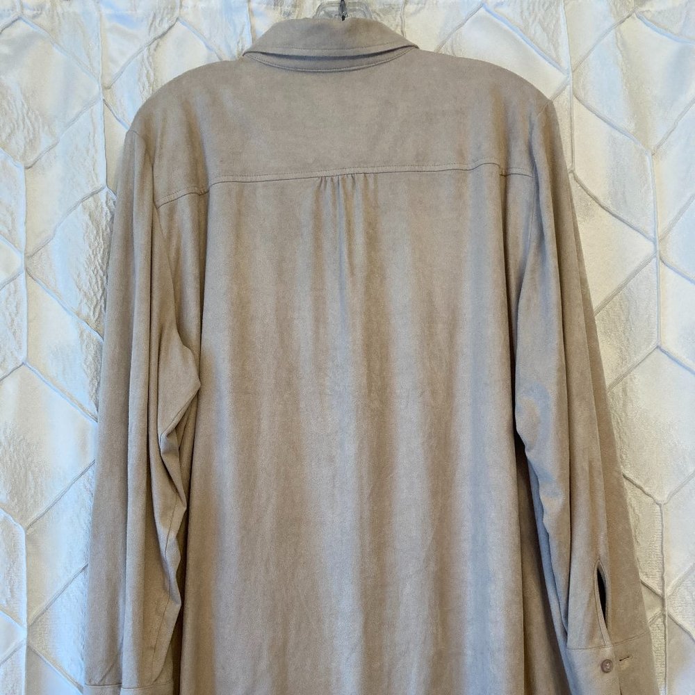 Baby blue sueded blouse - Chico's size 3 - Picture 2 of 6